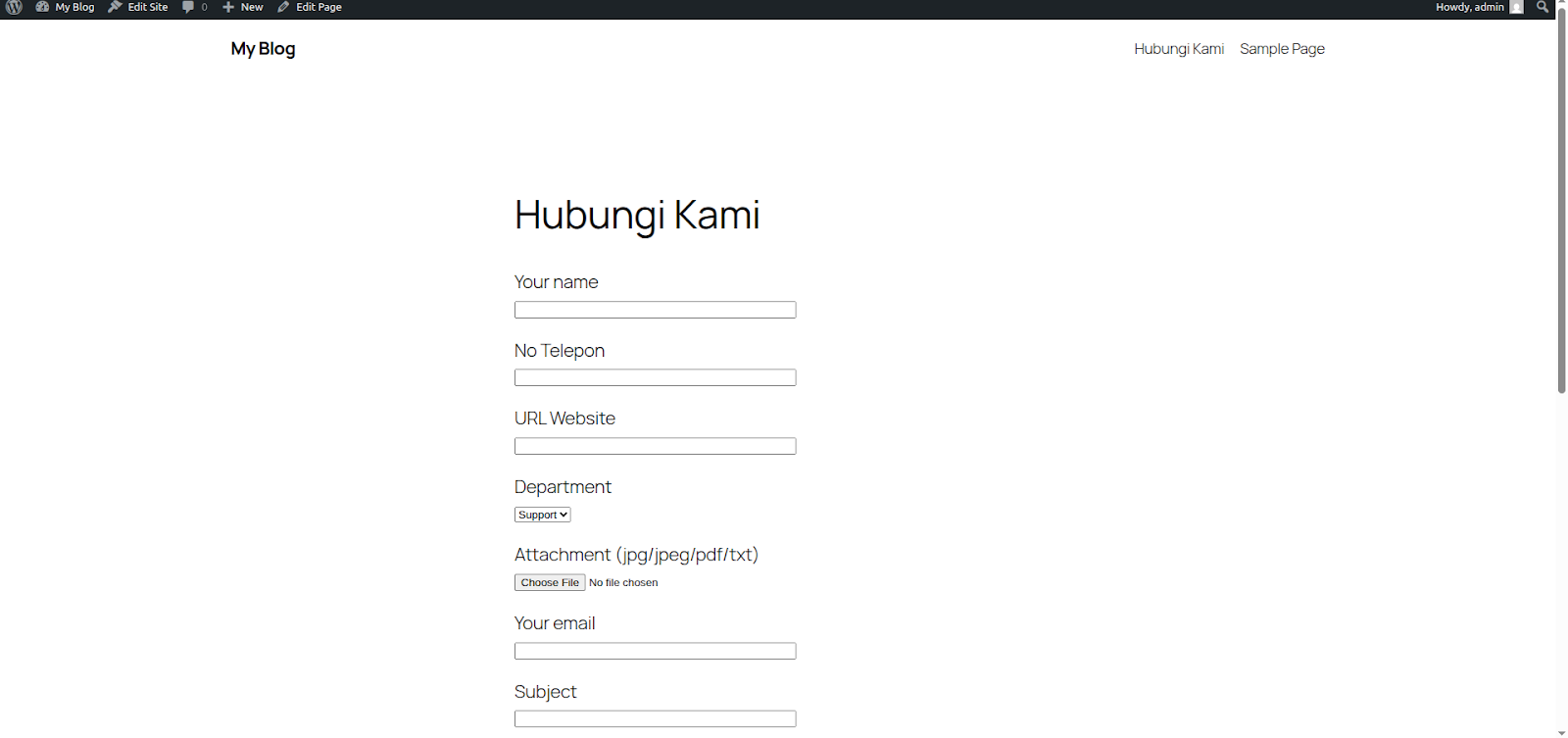 Cara Memasang Plugin Contact Form WordPress