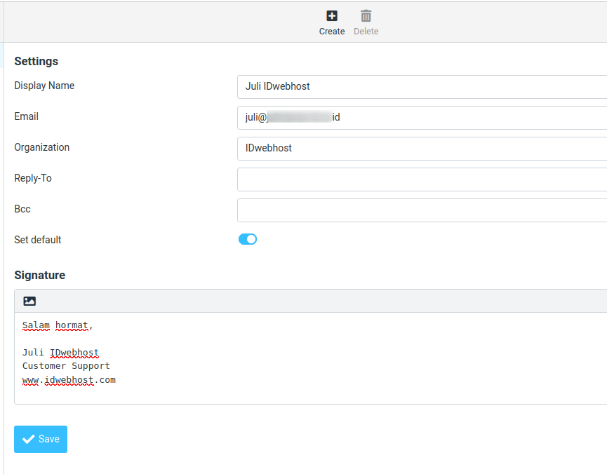 Cara Buat Signature di Webmail Roundcube