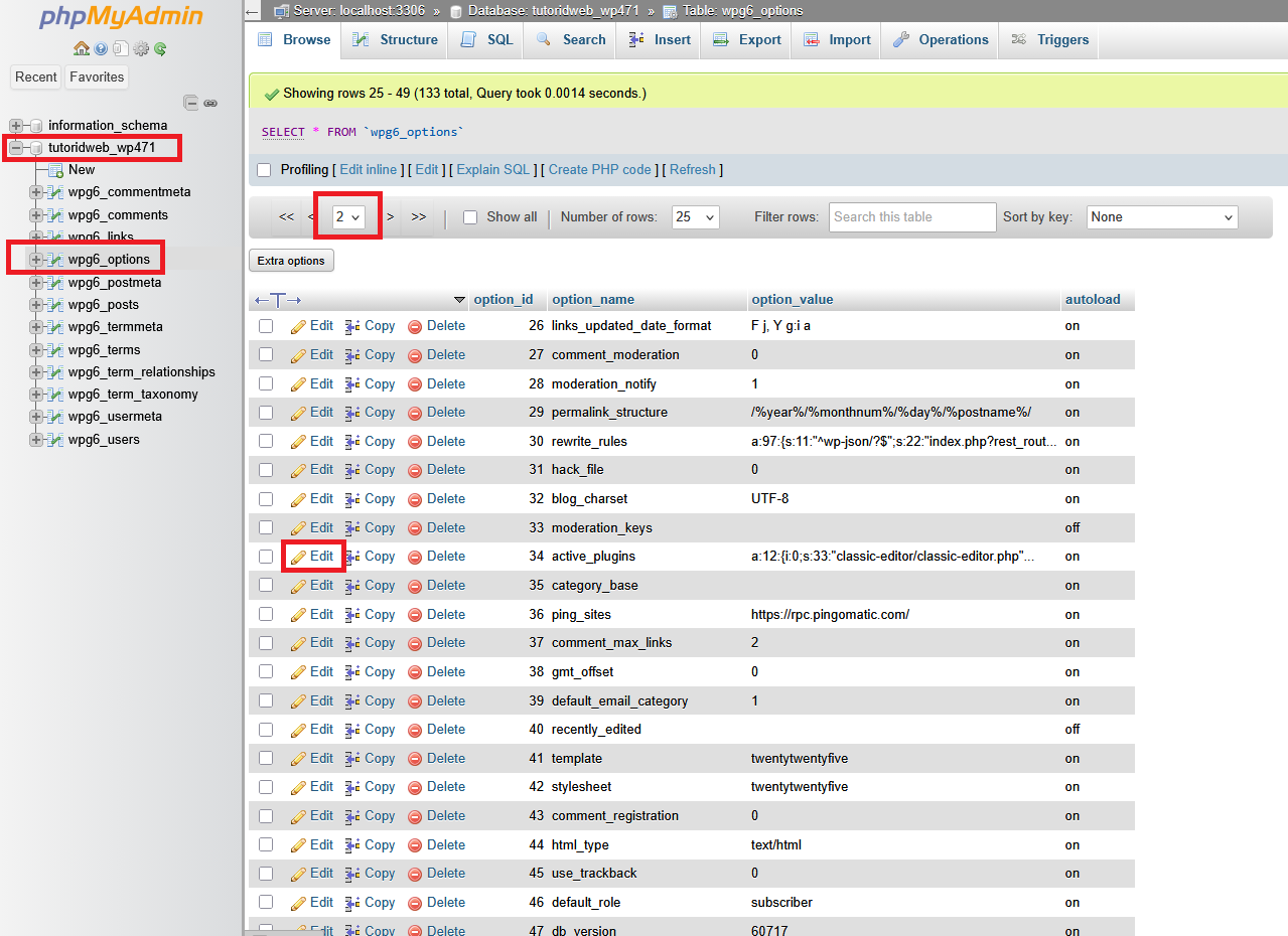 Cara Menonaktifkan Plugin WordPress Error via phpMyAdmin