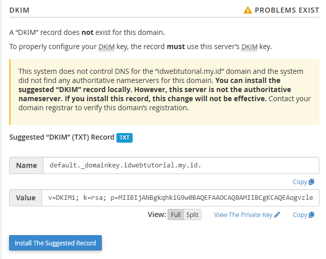 Cara Setting DNS Email di Server Lain