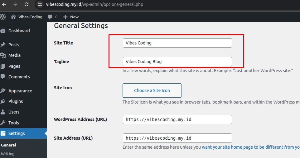 cara setup wajib WordPress Fresh Install