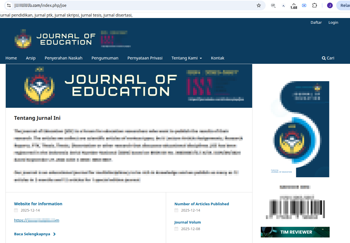 Troubleshooting Error 500 di Open Journal Systems