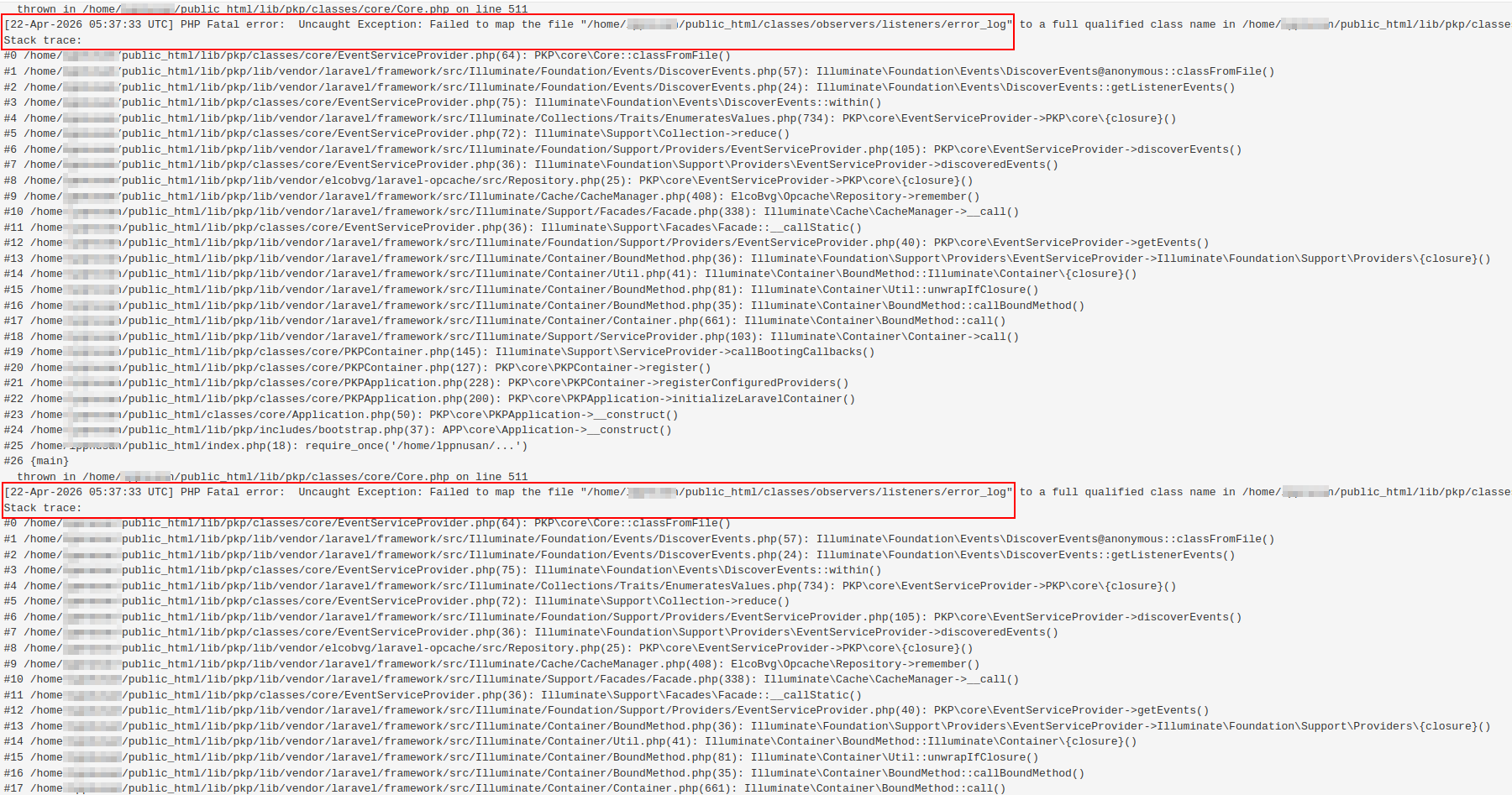 Troubleshooting Error 500 di Open Journal Systems
