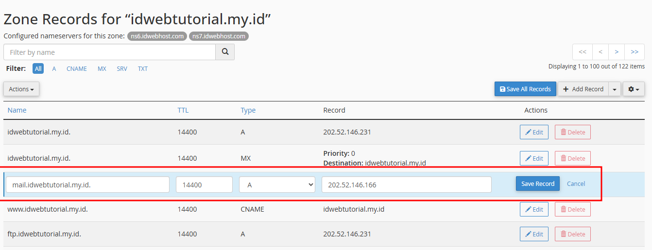 Cara Setting DNS Email di Server Lain