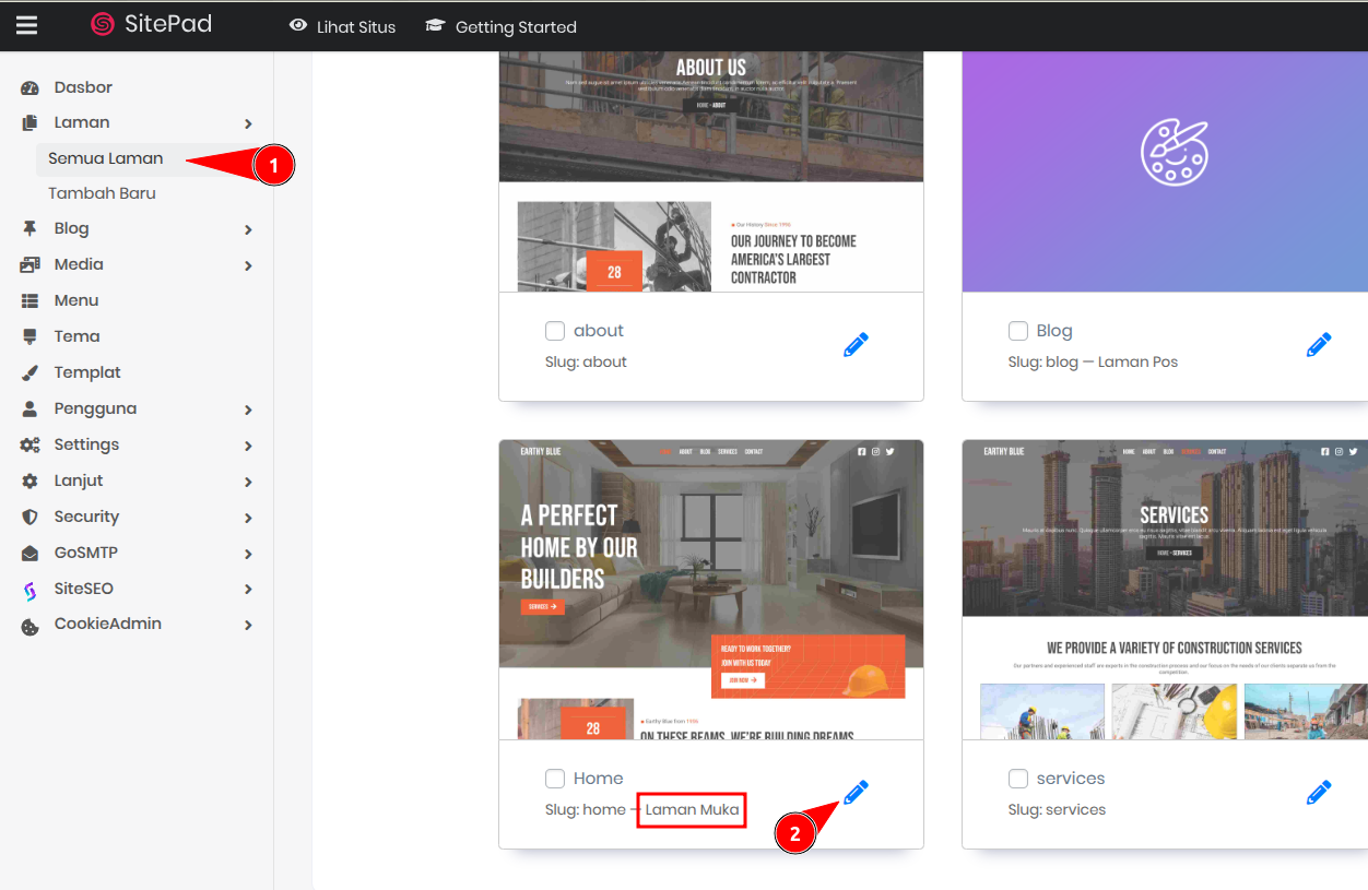 cara bikin website pakai SitePad AI Builder