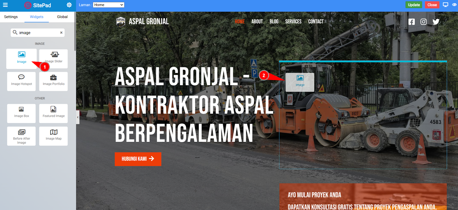 cara bikin website pakai SitePad AI Builder