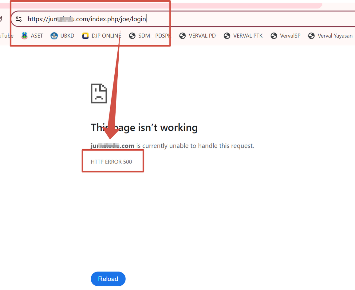 Troubleshooting Error 500 di Open Journal Systems
