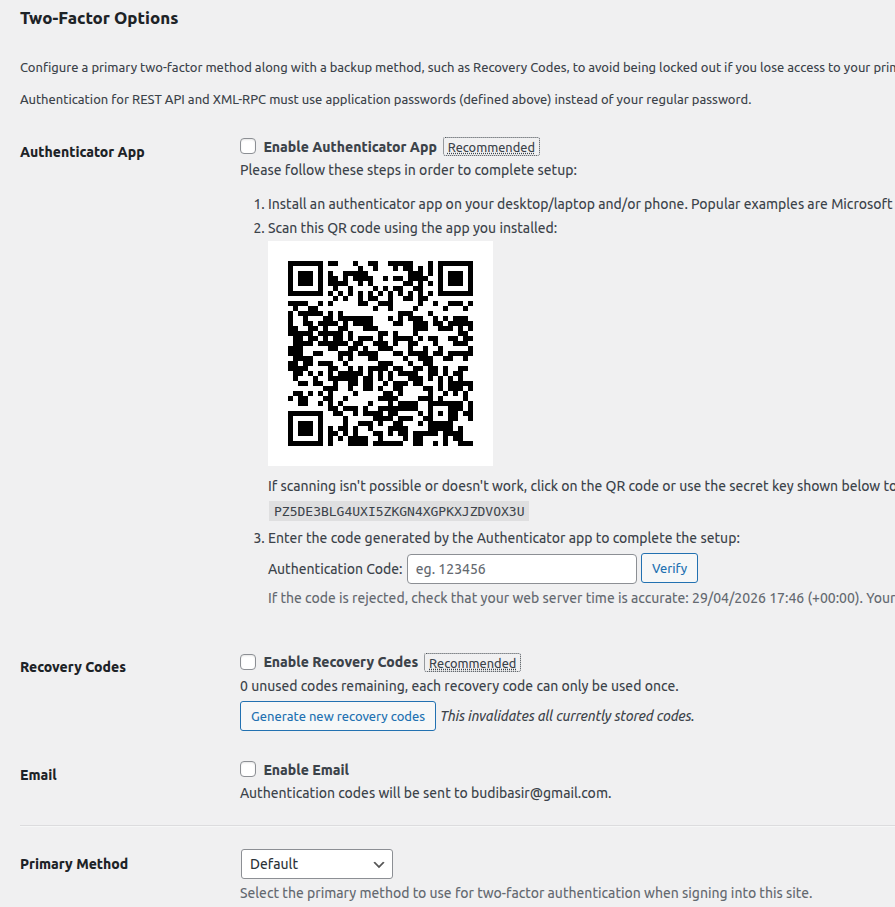 Cara Mengaktifkan 2FA di WordPress
