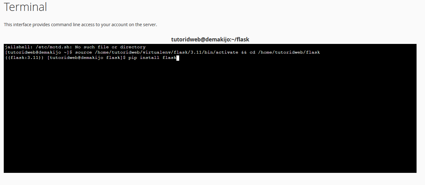 Cara Install Flask Python di cPanel