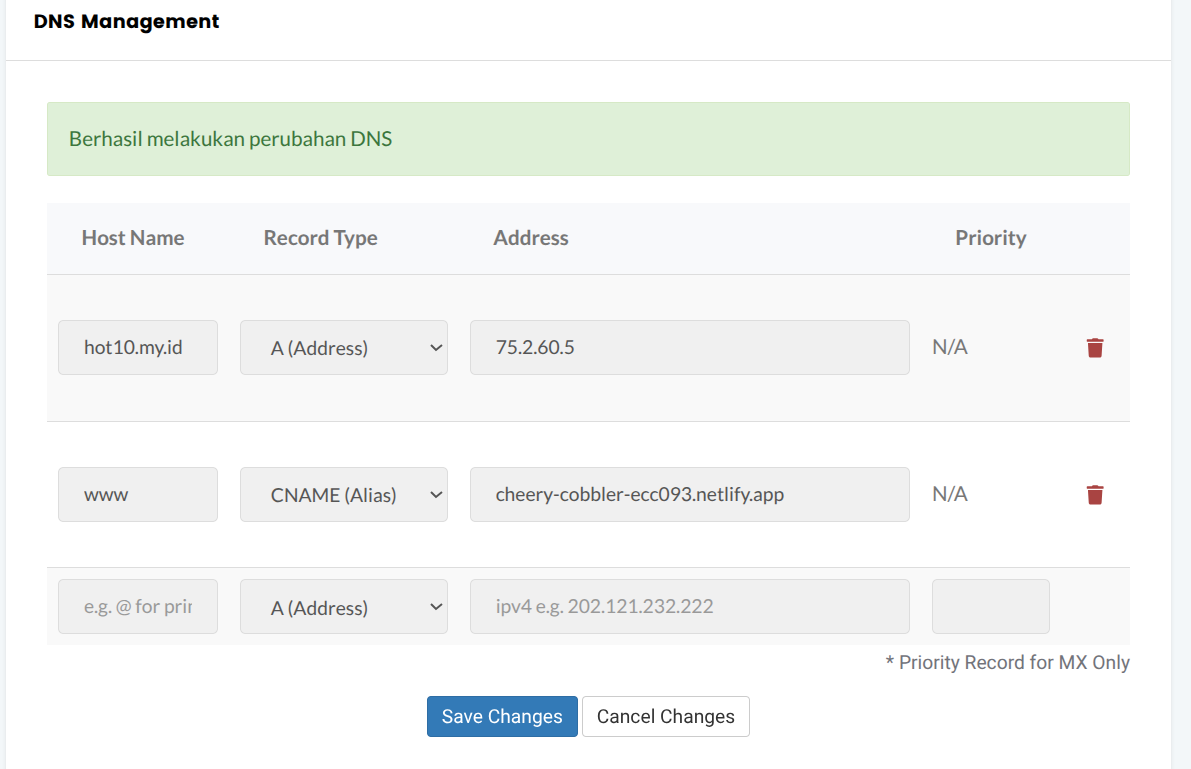 cara custom domain Netlify