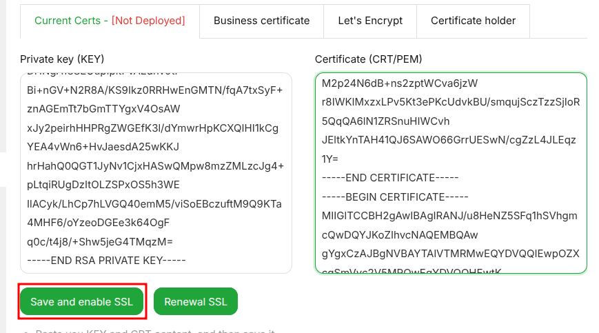 Cara Instal Custom SSL di aaPanel