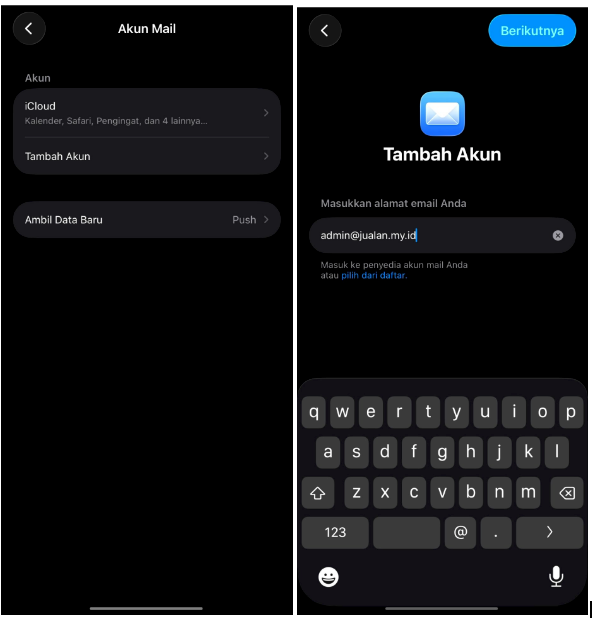 Cara Setting Email Webmail di iPhone