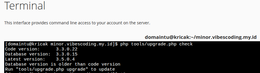 Upgrade Minor OJS 3.3.0.15 ke 3.3.0.22 Manual