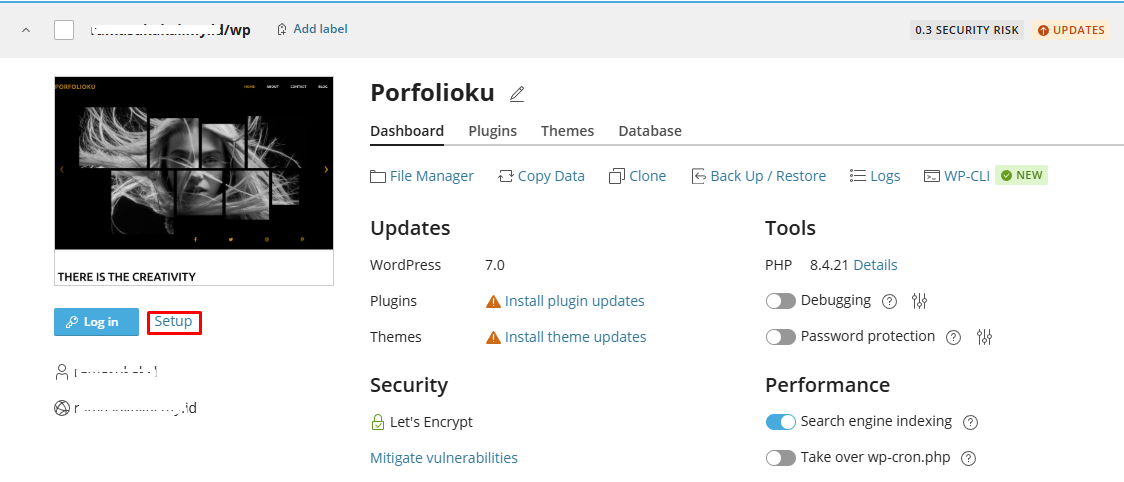 cara mengubah password admin WordPress dari cPanel