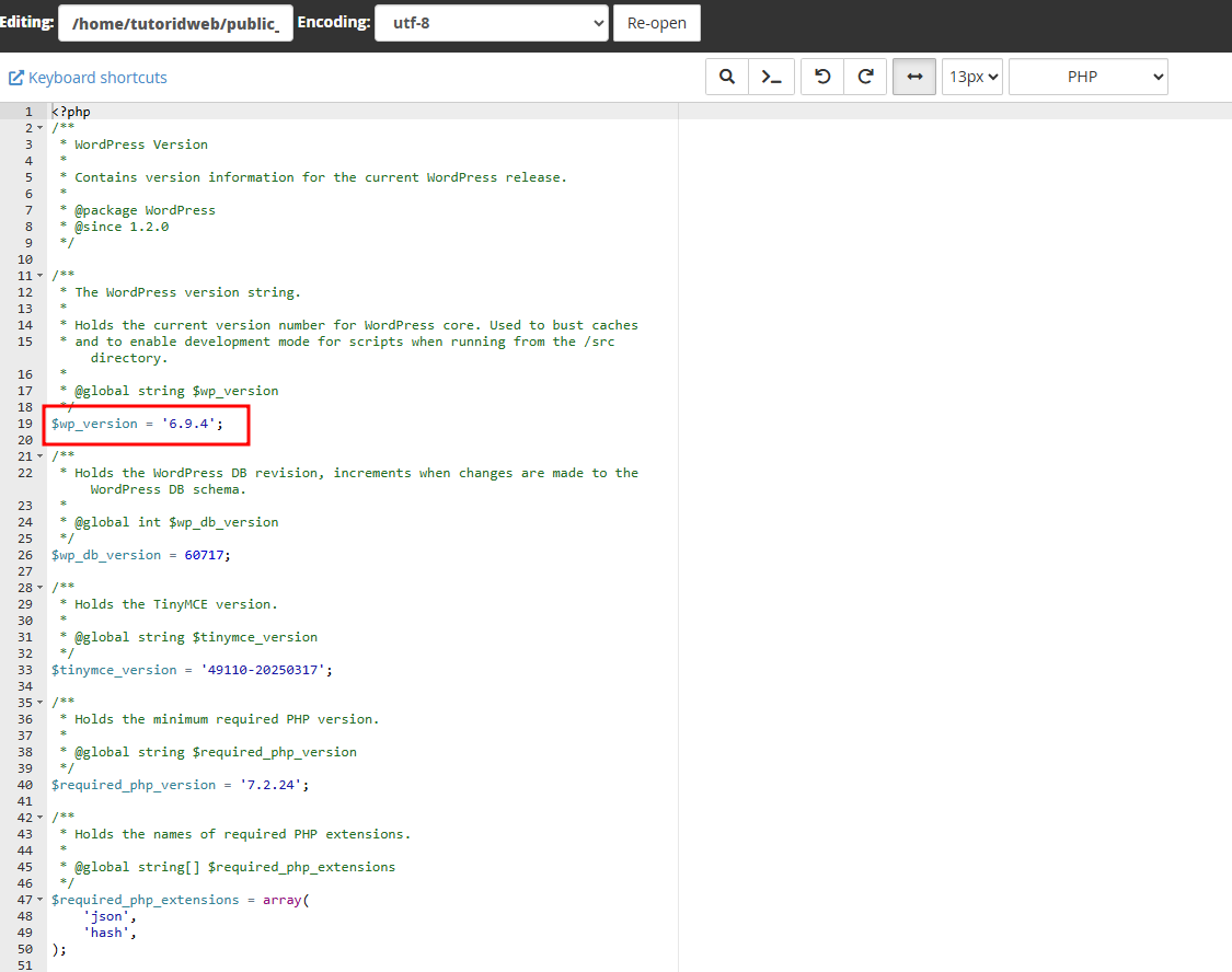Cara Replace File Core Wordpress