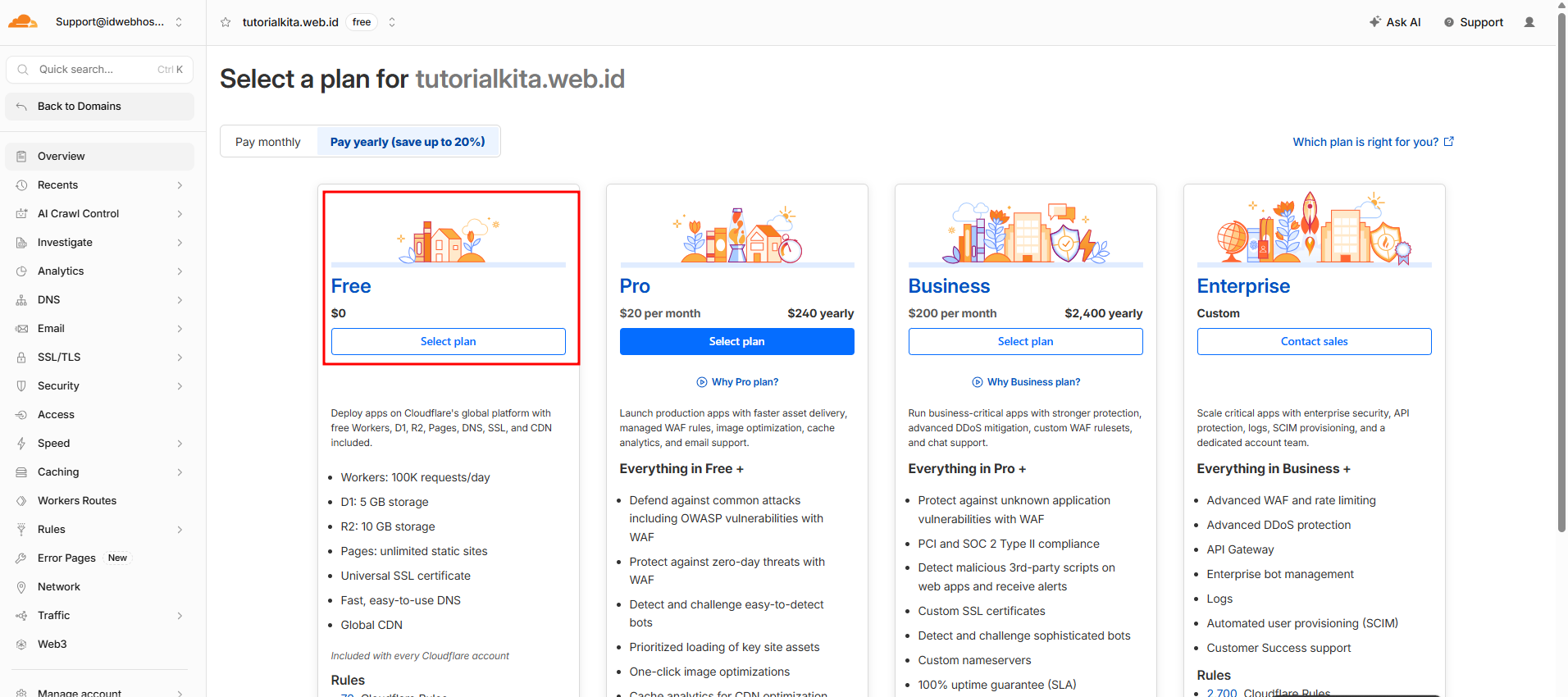 Cara Menambahkan Domain ke Cloudflare Pages