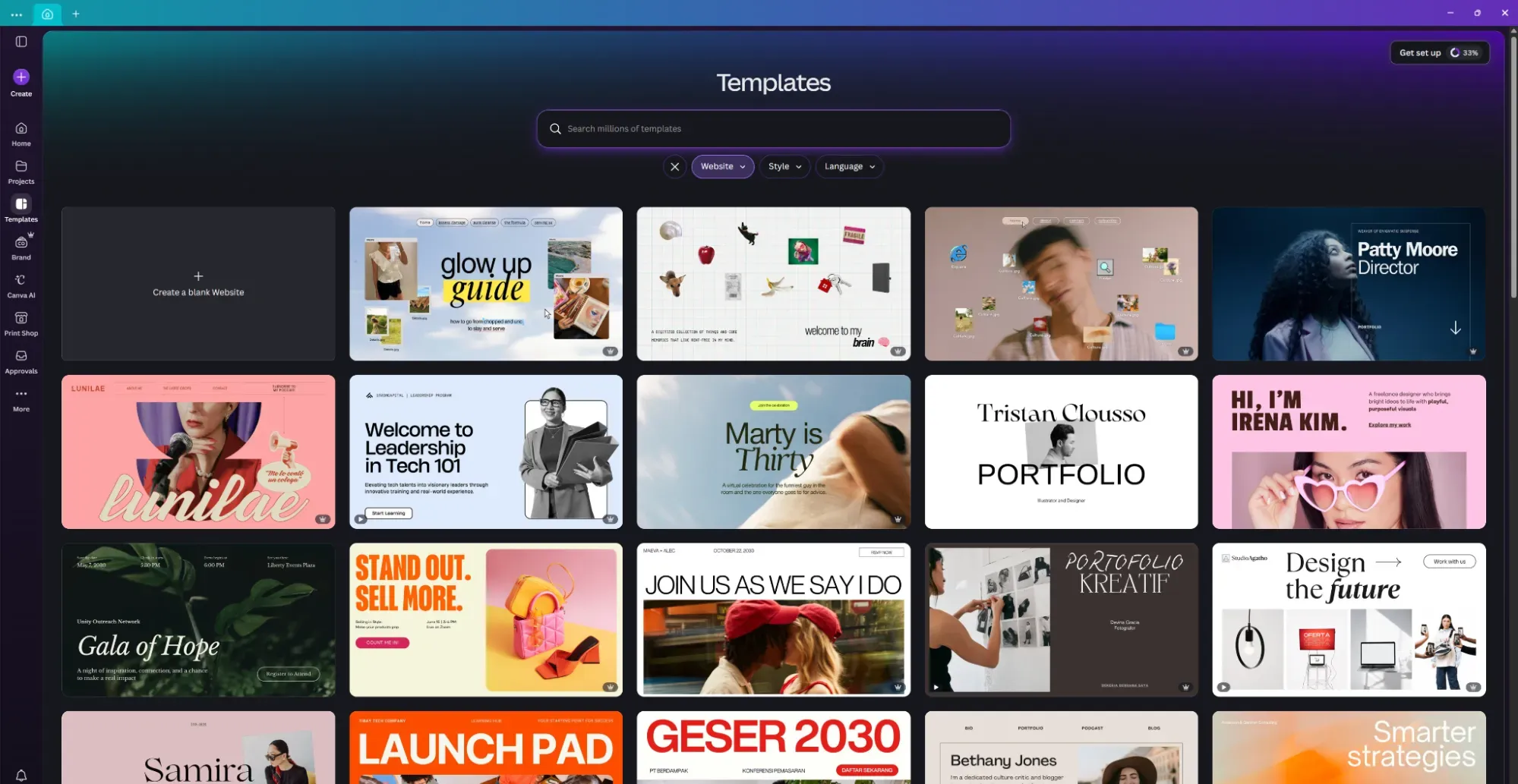 cara pasang domain kustom di website Canva