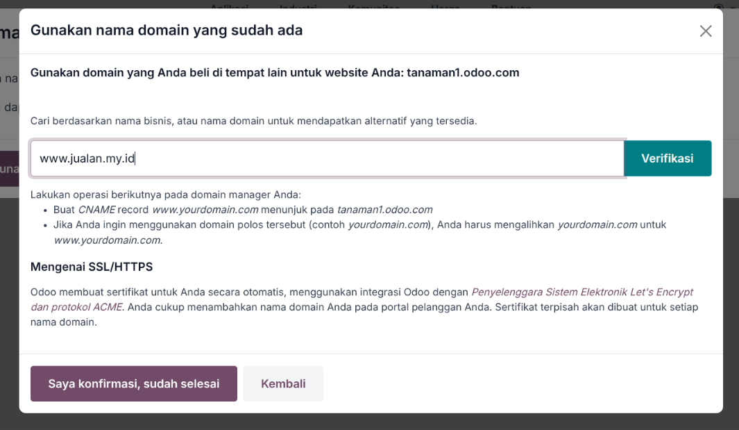 Cara Custom & Mapping Domain Odoo