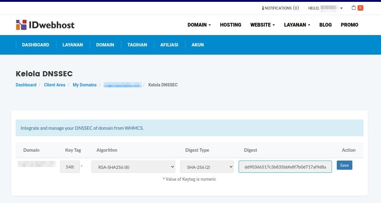 Cara Setting DNSSEC di cPanel IDwebhost
