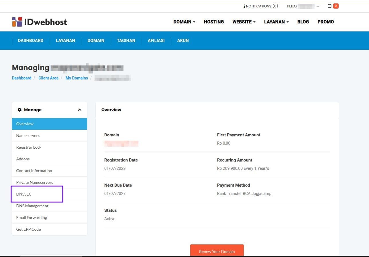 Cara Setting DNSSEC di cPanel IDwebhost