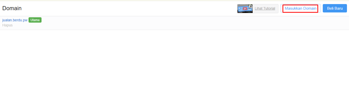 Cara Custom Domain di Berdu