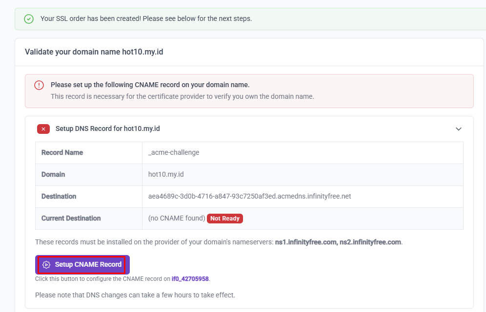 cara menambahkan parked dan addon domain di InfinityFree