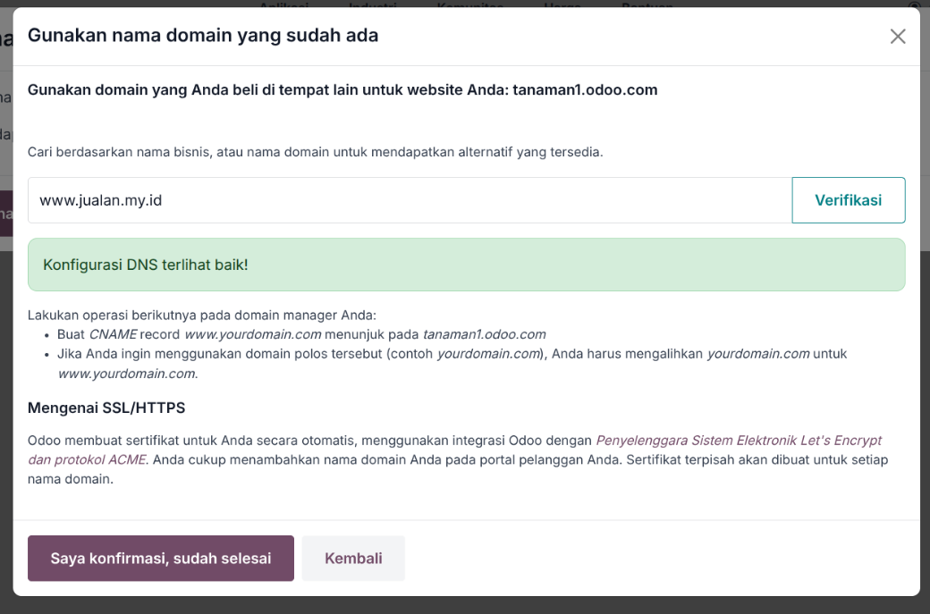 Cara Custom & Mapping Domain Odoo