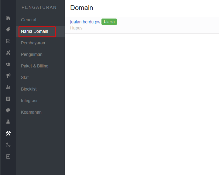 Cara Custom Domain di Berdu