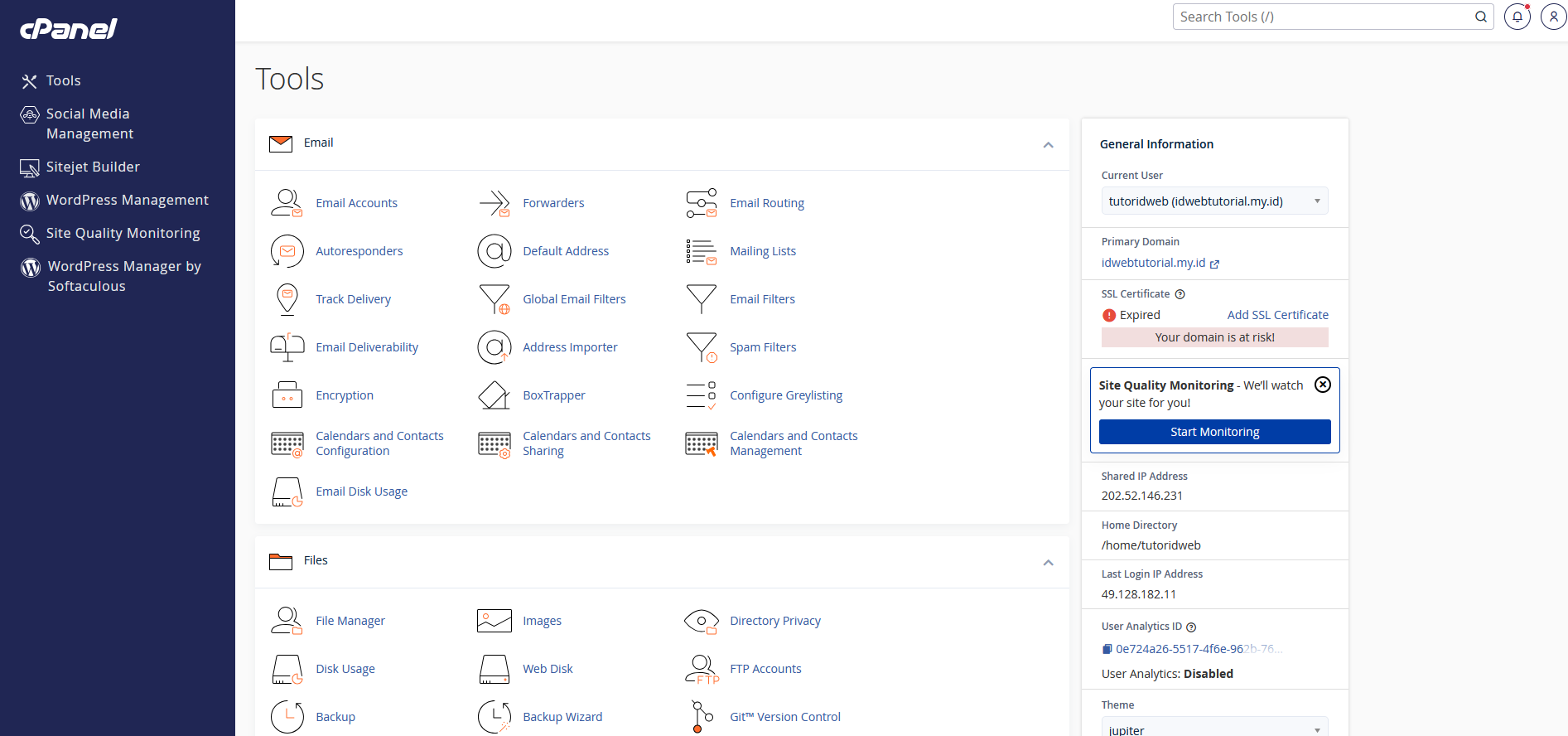 cara mulai menggunakan Web Disk cPanel