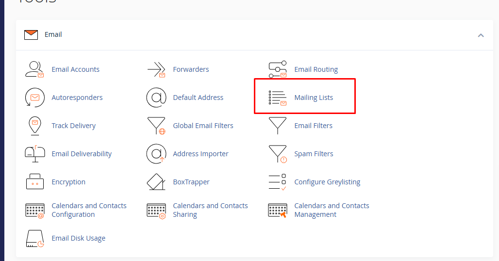 cara mengelola mailing list di cPanel
