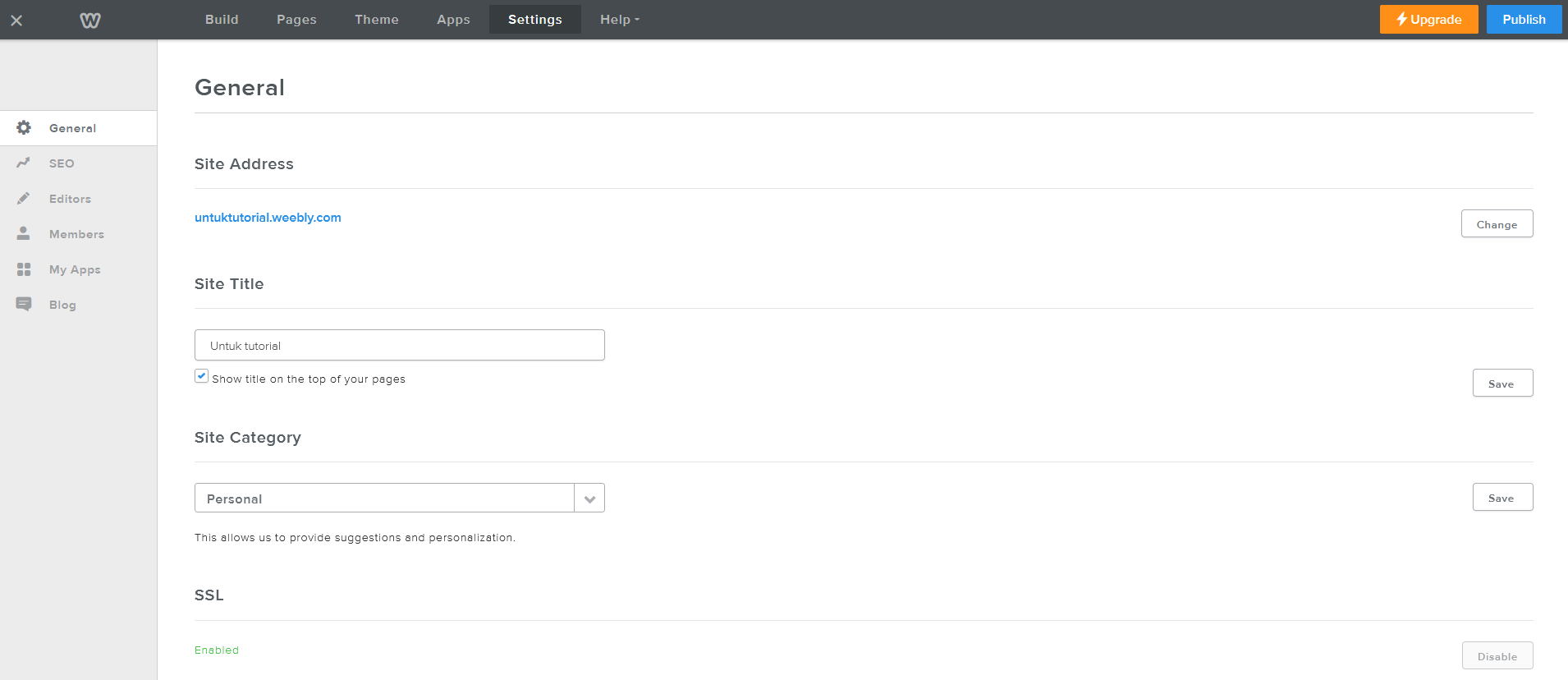 Cara Custom Domain di Weebly
