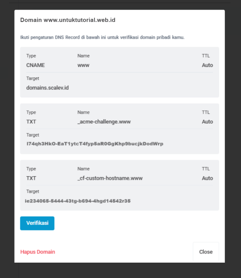 Cara Custom Domain di Scalev
