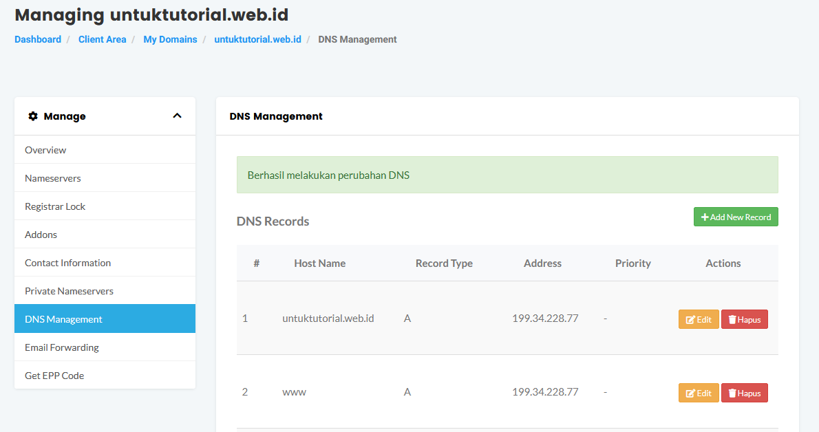 Cara Custom Domain di Weebly
