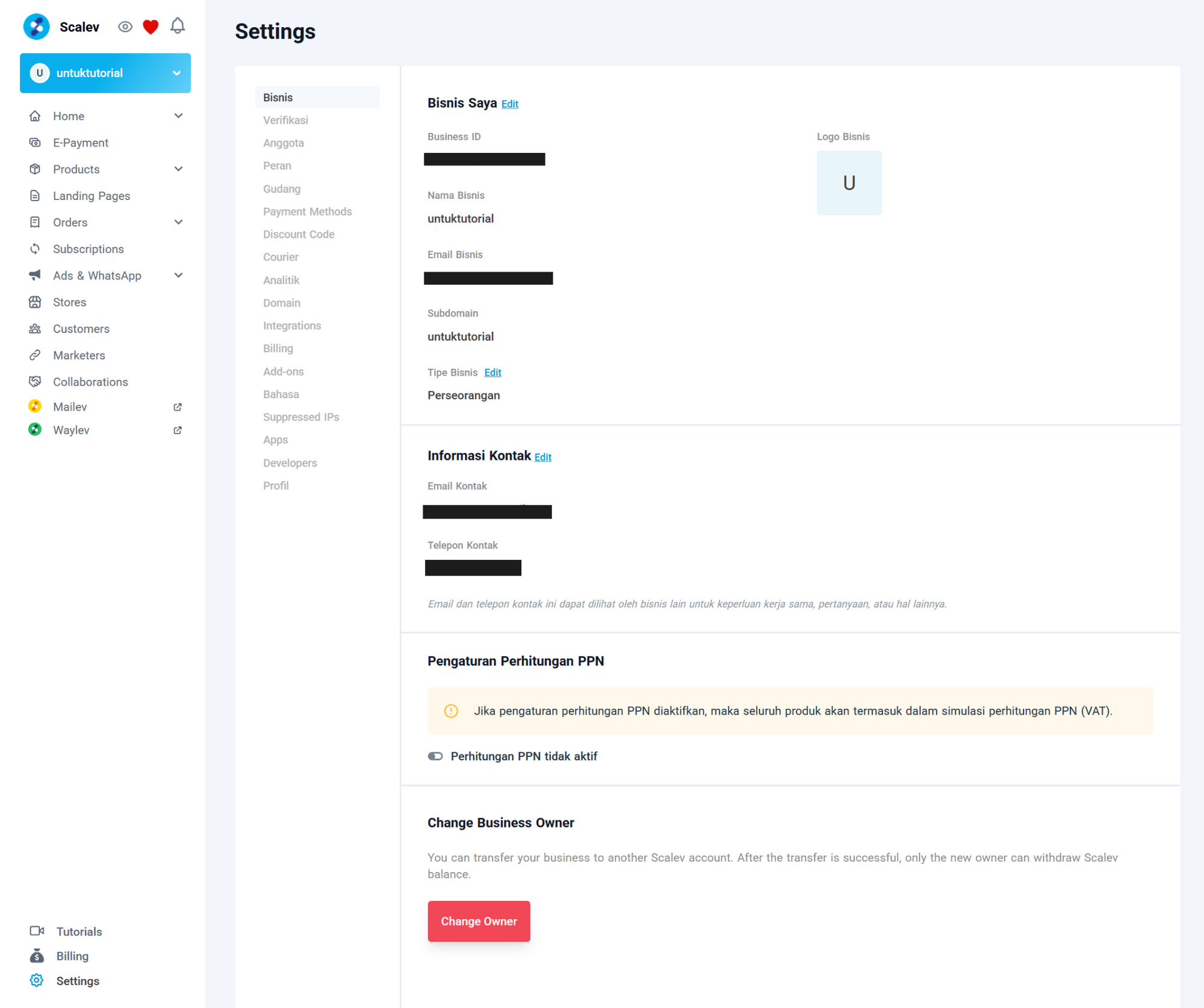 Cara Custom Domain di Scalev