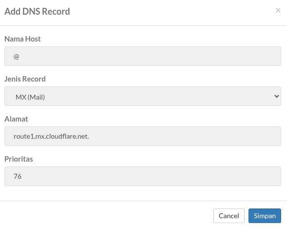 Cara Setting Email Forwarding via Cloudflare
