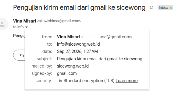 cara setting Gmail sebagai email client SMTP Brevo