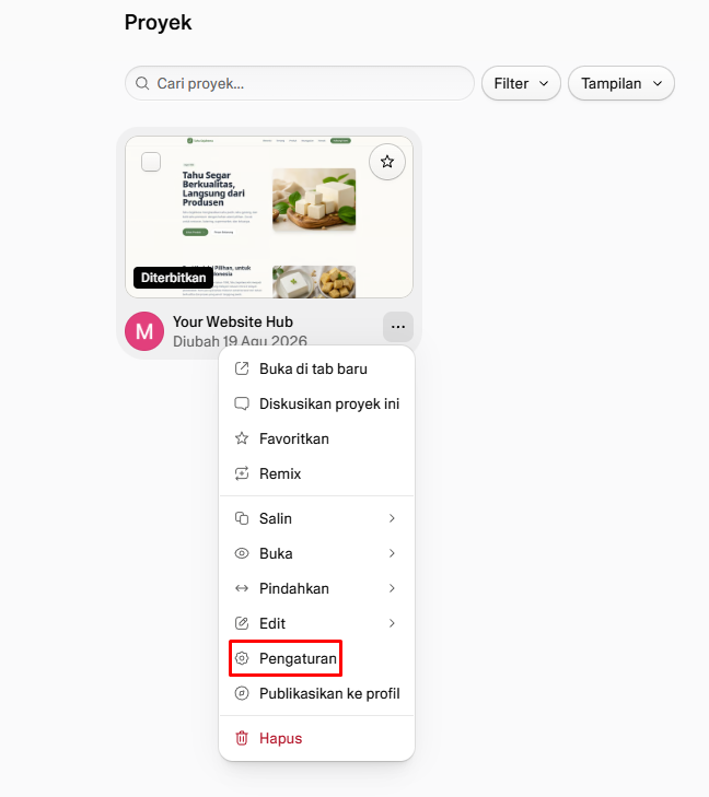 Custom Domain Lovable di IDwebhost
