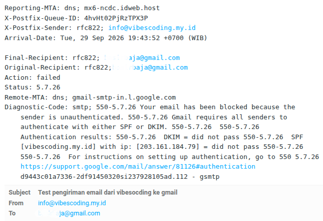 Cara Atasi Email Ditolak Gmail: DKIM, SPF, DMARC di cPanel