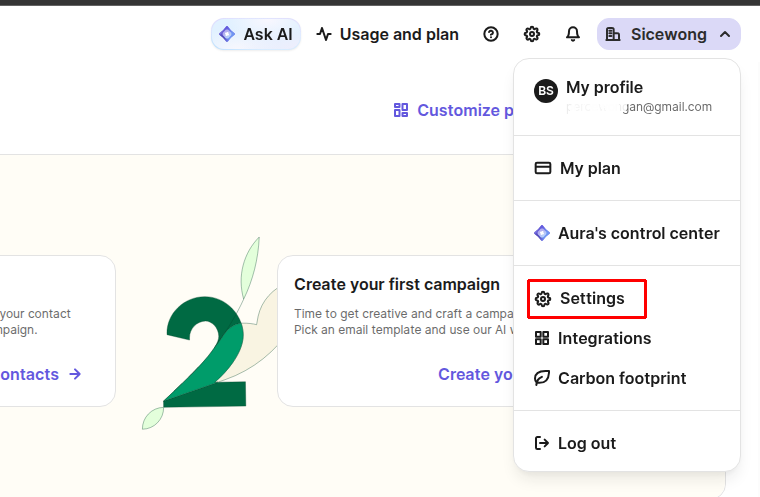 cara setting Gmail sebagai email client SMTP Brevo