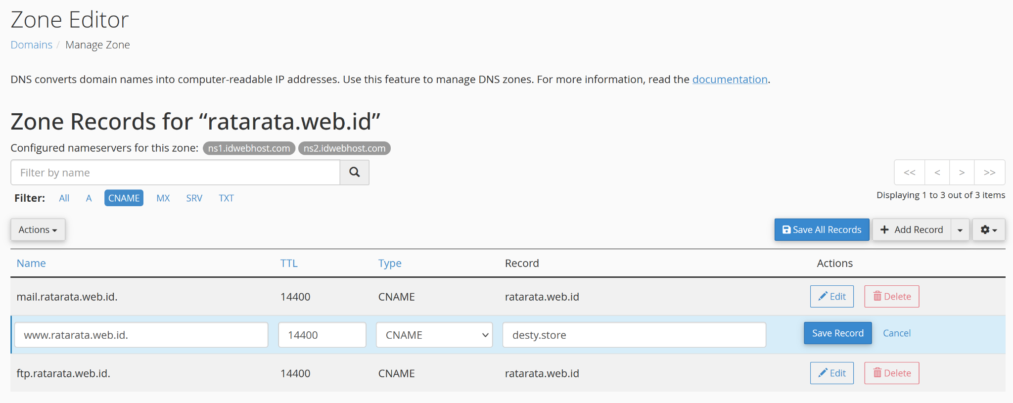 Cara Custom Domain di Desty Store