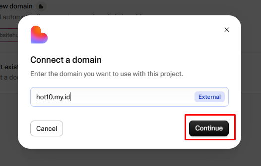 Custom Domain Lovable di IDwebhost