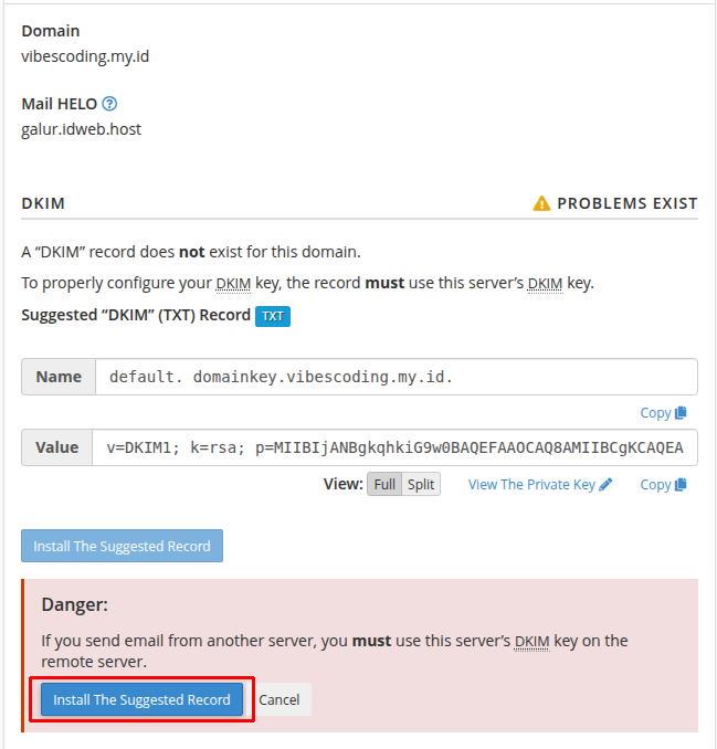 Cara Atasi Email Ditolak Gmail: DKIM, SPF, DMARC di cPanel