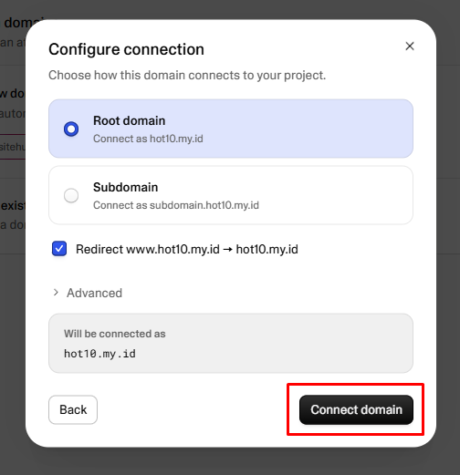 Custom Domain Lovable di IDwebhost