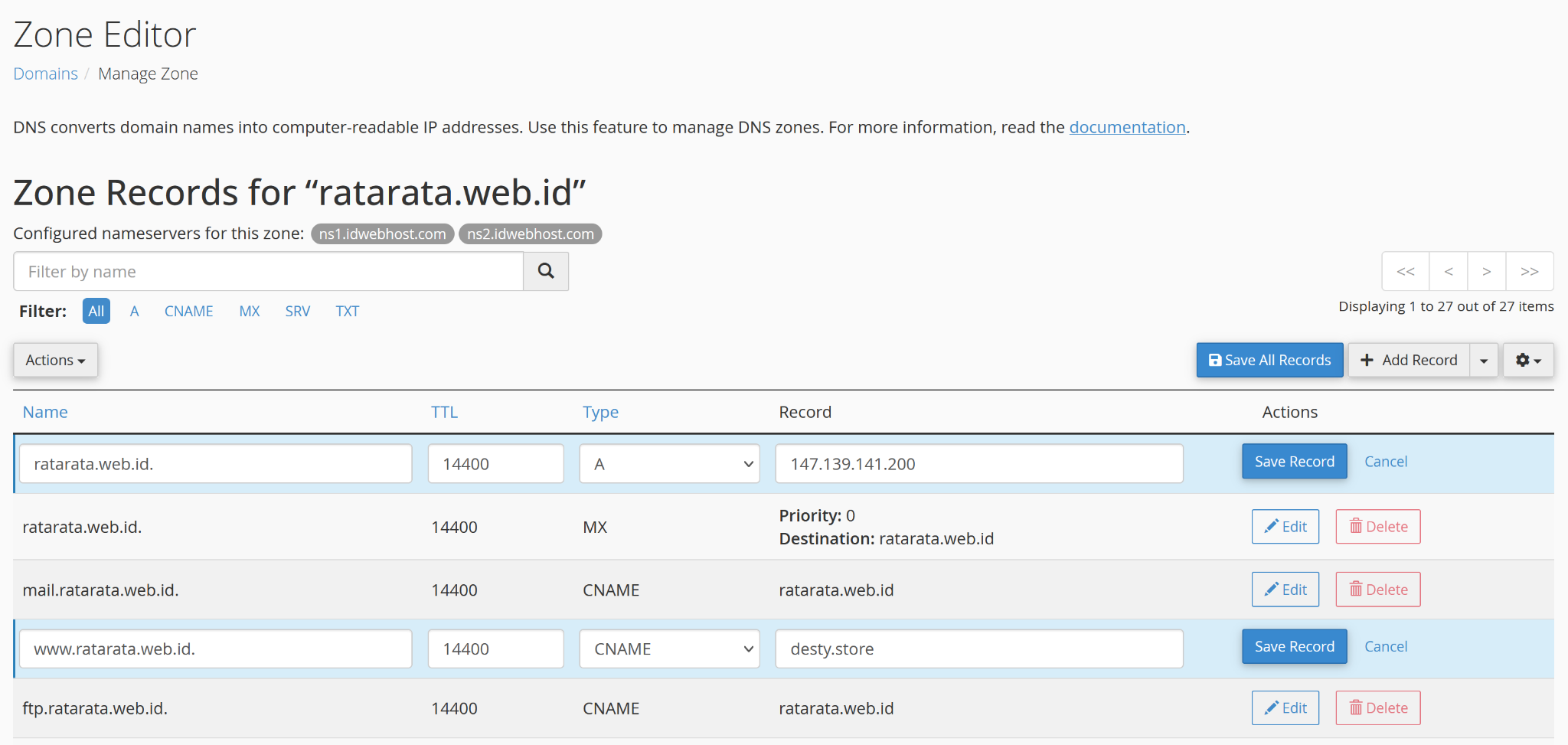 Cara Custom Domain di Desty Store