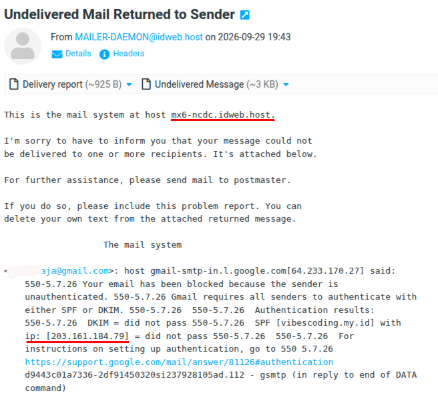 Cara Atasi Email Ditolak Gmail: DKIM, SPF, DMARC di cPanel